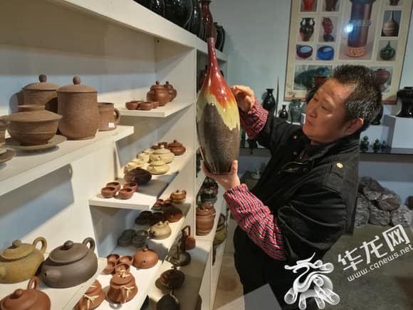 荣昌陶黑釉盖罐成品（开州之窗）